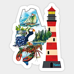 The State Of Maine Sticker